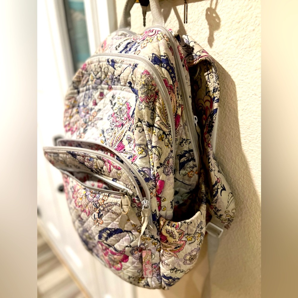 White Vera Bradley 20x13 Backpack.